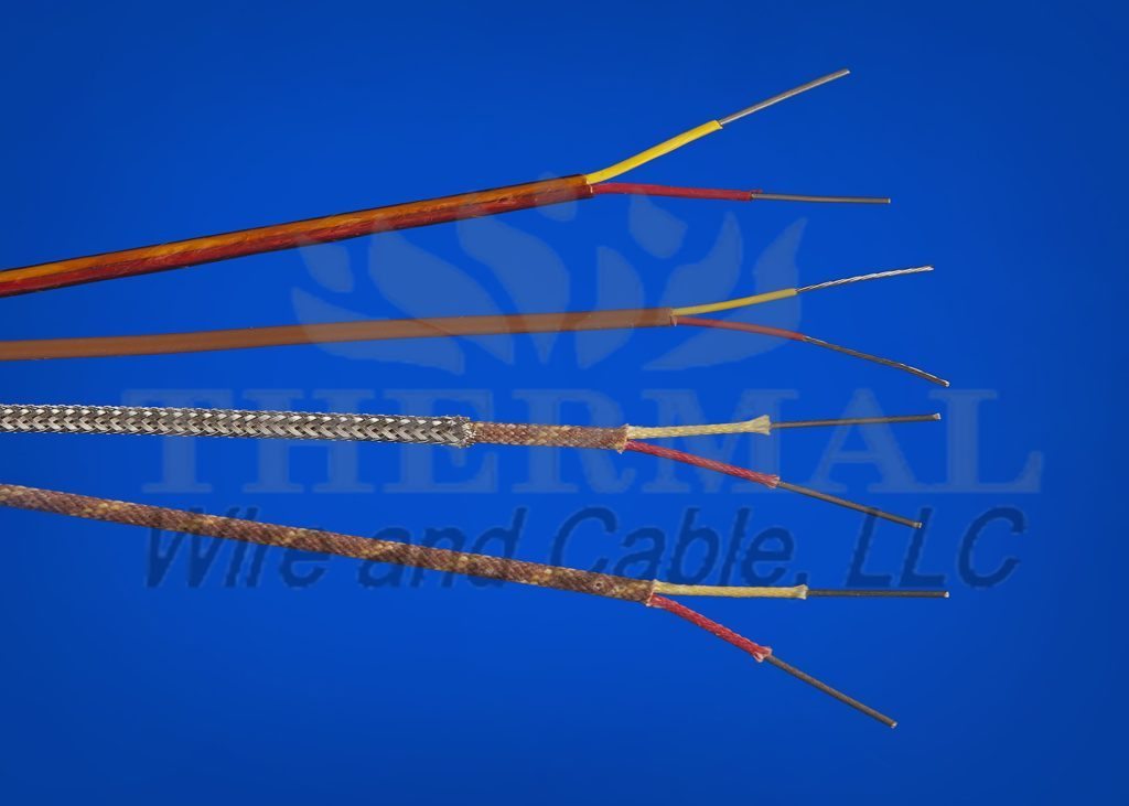 260°C (500°F) PFA Insulated Thermocouple Wire (Parallel Construction)